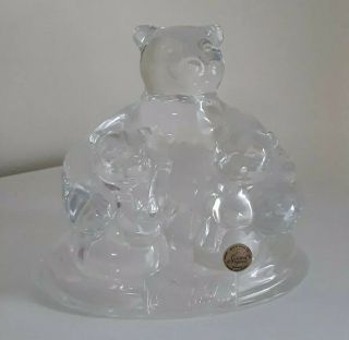 Coca - Cola Polar Bears Crystal Clear Glass Trio Figure Collectible 1997