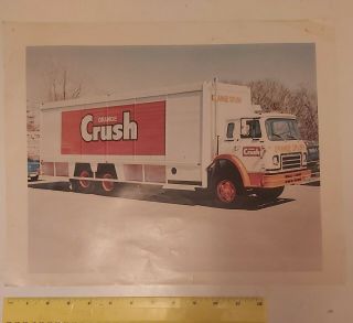 Rare " Orange Crush Delivery Truck " Poster - - Vintage 1960 