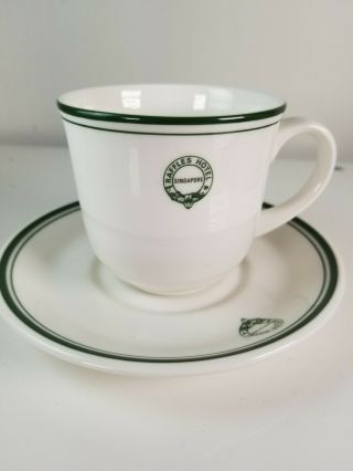Vinatge Raffles Hotel Singapore Cup And Saucer Diner Capital Made In England