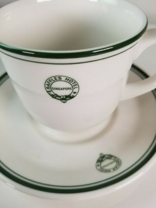 Vinatge Raffles Hotel Singapore Cup and Saucer Diner Capital Made in England 2