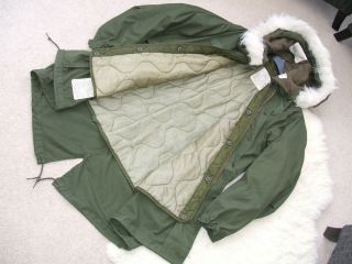 M65 Us Army Fishtail Parka Small Regular With Hood & Liner.  Old Stock (2)