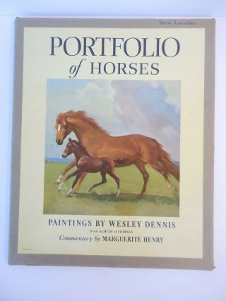1951 Portfolio Of Horses Wesley Dennis 25 Prints