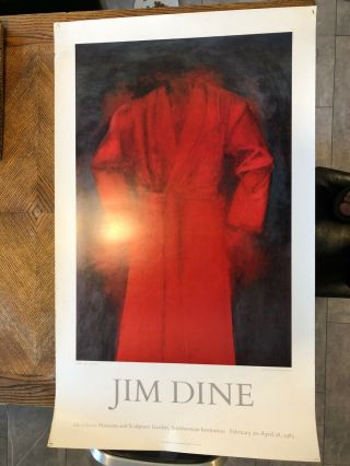 Jim Dine 24x40 Print Cardinal 1976 Walker Art Center Exhibition Poster 1985