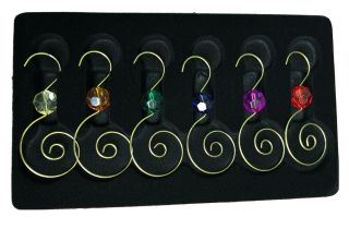 Decorative Ornament Hangers W/ Jewels - Yellow,  Gold,  Green,  Blue,  Purple,  Red