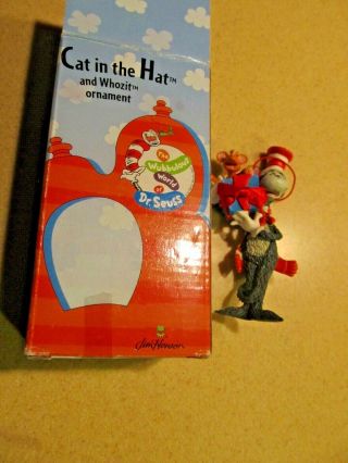 Cat In The Hat And Whozit Ornament Dr.  Suess Jim Henson Midwest 4.  5 " Tall