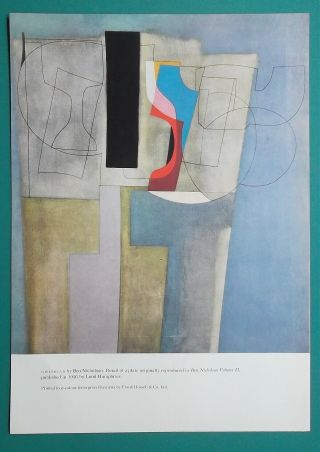 Gwithian Abstract Picture - 1957 Color Print After Painting By Ben Nicholson