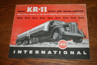 1945 International Harvester Kr 11 Truck Advertising Sales Brochure