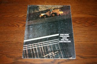 1986 John Deere Industrial Construction Tractors Advertising Sales Brochure