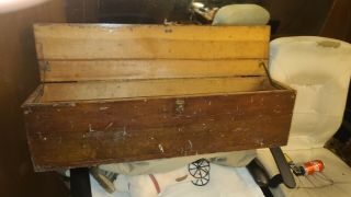 Vintage Wood Foot Locker Military Us Army Trunk Chest 1940s W/ Insert