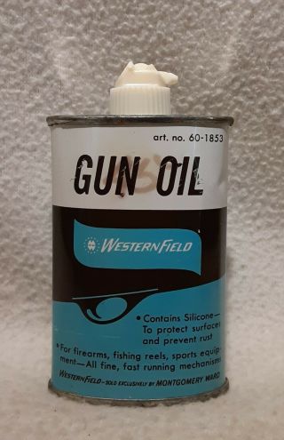 Vintage Westernfield Gun Oil Tin Can 3oz