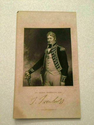 Kp11) Sir Thomas Trowbridge British Royal Navy Portrait 1832 Engraving