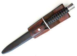 SWISS ARMY STGW 57 BAYONET WITH SCABBARD AND LEATHER FROG 3