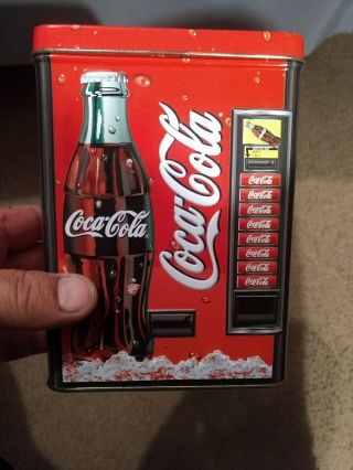 Collectible Coca Cola Soda Beverage Coke Bottle Vending Machine Metal Tin