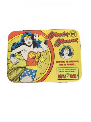 Wonder Woman “vintage” Comic Small Tin Tote Lunch Box