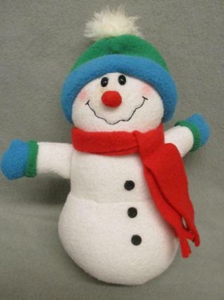 Hallmark Plush Snowman 11 In.  Tall Hat,  Mittens,  Scarf Jxp86h Christmas