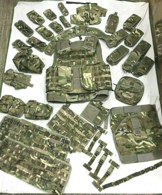 British Army Osprey Mk 4 Body Armour Cover & Nearly Complete Pouch Set Mtp 4066