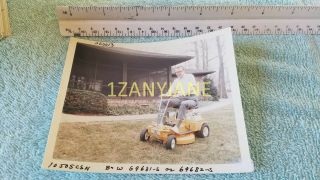 Ac0013 Allis - Chalmers Photograph,  Media Archive Man Mowing On Lawn Tractor