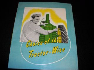 1951 John Deere A B G M Mt Tractor Furrow Insert Brochure