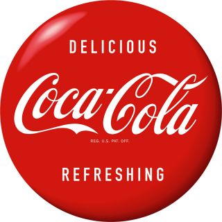 Delicious Coca - Cola Red Disc Decal 24 X 24 1950s Style Removable Graphic Decor