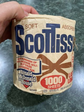 Vintage 1978 Scott Tissue Scottissue Toilet Paper Single Roll