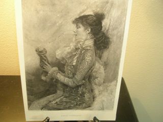 French Stage Actress SARAH BERNHARDT Ruy Blas La Tosca La Dame 1883 Art Print 2