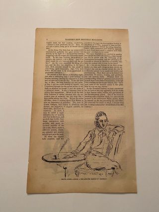 Kp147) British Major John Andre Self Portrait American Revolution 1854 Engraving