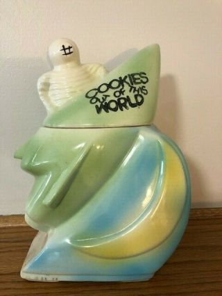 Rare American Bisque Space Ship " Cookies Out Of This World " Cookie Jar