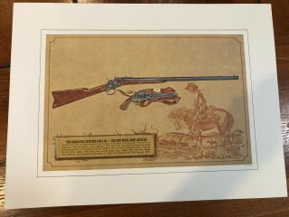 Remington Arms 150th Anniversary Print,  " The Remington Sporting Rifle No.  1 "