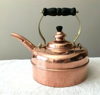 Vintage Simplex English Copper Teapot Tea Kettle