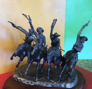 Bronze “coming Through The Rye” Copyright Frederic Remington Franklin 1981