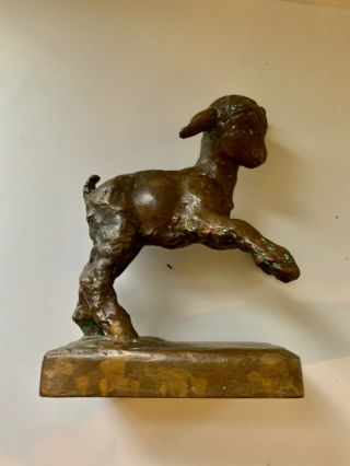 Gorham Bronze E.  B.  Edith Barretto Parsons American Little Goat Signed