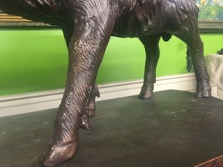 Awesome Bronze Life Size Wild Boar Signed by the Artist on his Hoof 17 tall 27 4