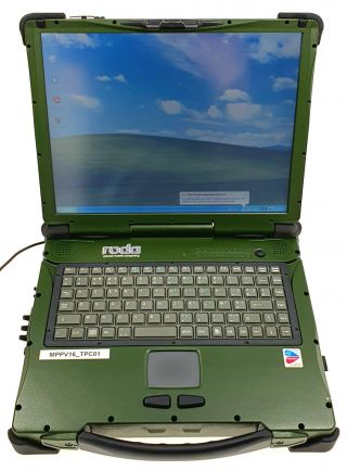 Military Laptop Notebook Roda Rocky Iii Computer Ruggedized Nato Ex - Army Amrel