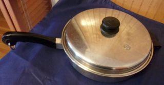 Vintage Saladmaster 11 " Skillet W/ Vapo Lid Dallas Tx Stainless Steel Fry Pan