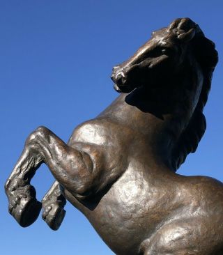 Rare Mid - Century Bronze Sculpture Of A Rearing Horse - Marijan Matijevic