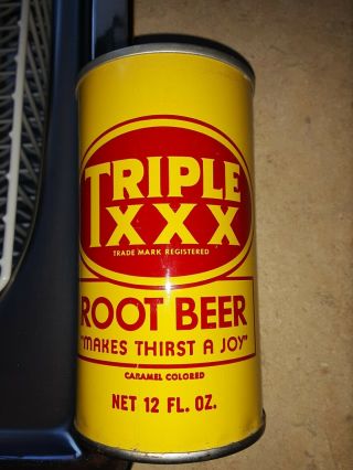 Triple Xxx Root Beer Soda Can 12 Oz 1970 