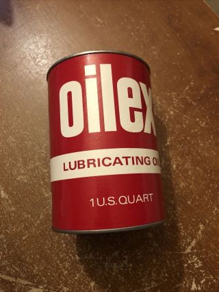 Vintage Oilex 1 Quart Oil Can Full