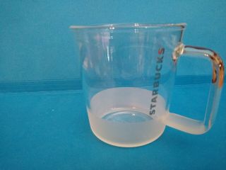 Starbucks Clear Frosted Coffee Mug Clear Glass Cup 12oz 2016