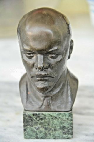 Soviet Russian Leader Lenin Bust Statue Sculpture Ussr