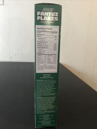 FANTUZ FLAKES (saskatchewan Roughriders) collector cereal box RARE 3