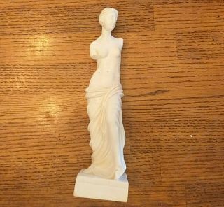 Venus De Milo Alabaster Sculpture Statue Italy Signed By Sculptor A.  Santini