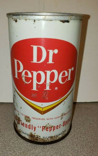 Dr Pepper 12 Ounce Flat Top Metal Soda Can Chevron Design Hot Or Cold Ice Cream