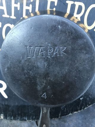 Vintage WAPAK CAST IRON SKILLET NO.  4 - 2