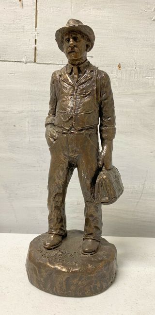 Michael Garman Sculpture Frontier Doctor Bronzetone 9 " 1987