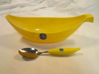 Vintage Chiquita Banana Bowl/boat And Spoon