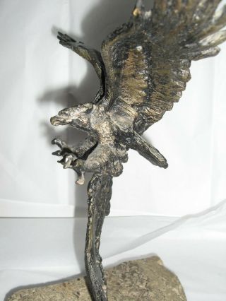 1981 Wally Shoop Bronze Eagle Sculpture On Plaque 30/500
