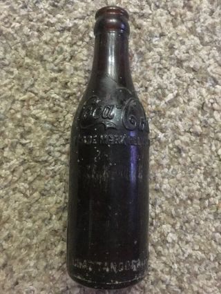 Vintage Rare Straight - Sided Brown Amber Coke Bottle Coca Cola - Chattanooga Tn.