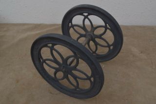 Antique Enterprise Mfg Co Philadelphia Double Wheel Scarce Sz 2.  1/2 Cast Iron