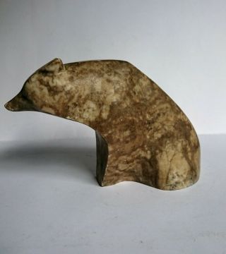 Vintage Native Inuit Art Carved Stone Sculptupe 3
