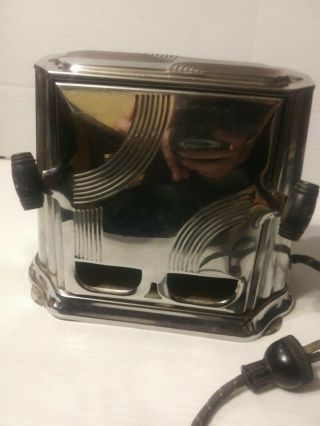 Vintage/antique Toaster Art Deco Son - Chief Chrome Electric 2 Slice Kitchen